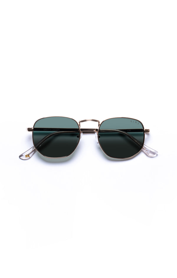 Aire Sagitta Sunglasses ~ Gold/Green Mono – Show Me Your Mumu