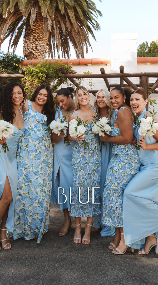 mist blue bridesmaid dresses