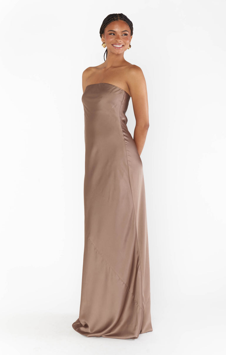 dune luxe satin bridesmaid dresses Cowl Neck Luxe Satin Bridesmaid Dress main image 0