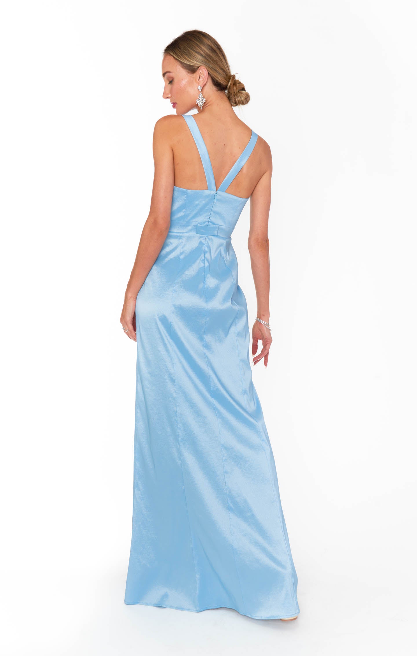 Bow Back Tulle Dress - Skyway Blue