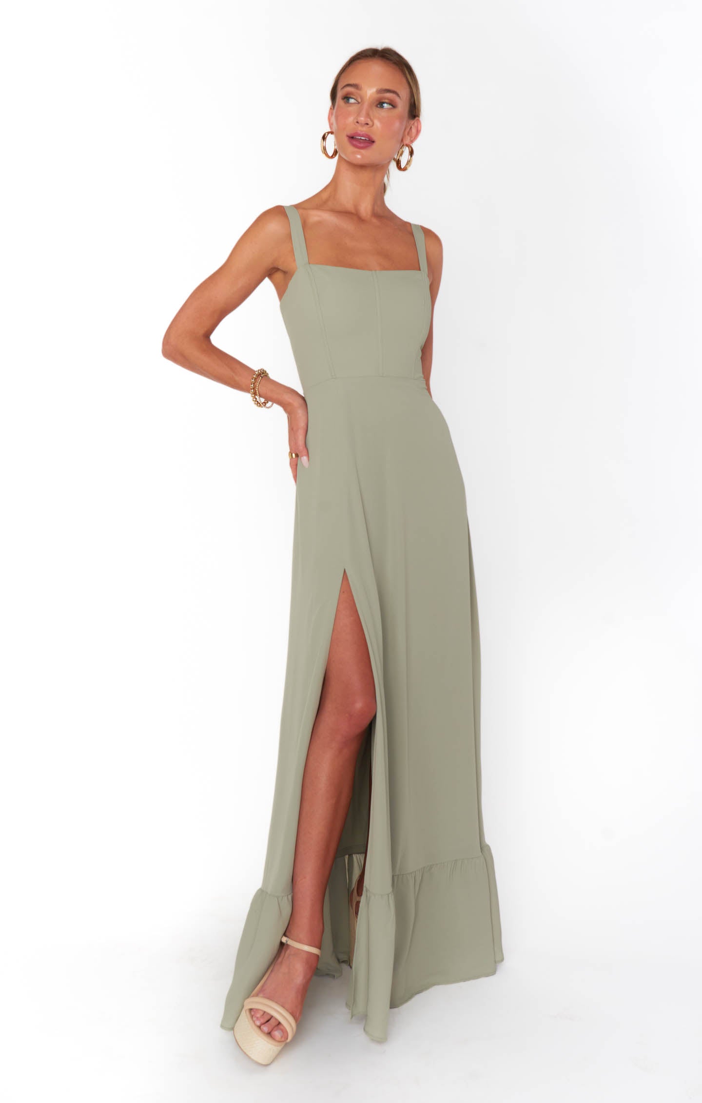 Clarissa Corset Dress ~ Moss Green Crisp Show Me Your Mumu Clarissa Corset Dress ~ Moss Green Crisp Show Me Your Mumu