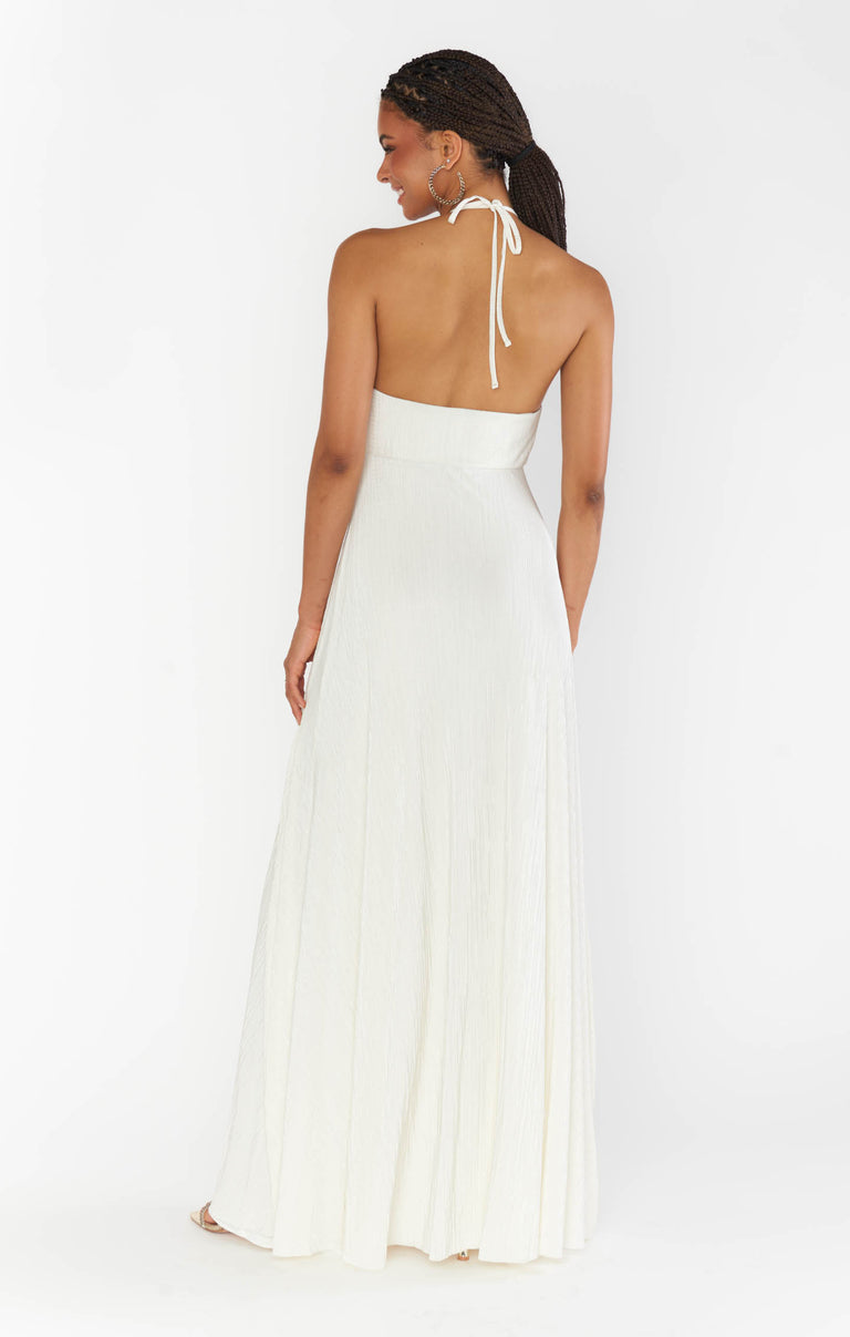 paros maxi dress Paros Maxi Dress ~ Ivory Pleat – Show Me Your Mumu