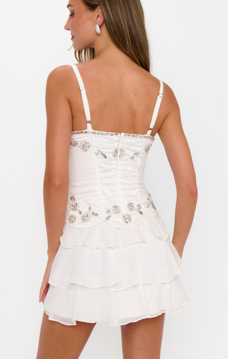 Kiara Mini Dress, in Crystal Embellishment, Size: 2XL | Show Me Your Mumu Kiara Mini Dress, in Crystal Embellishment, Size: 2XL | Show Me Your Mumu