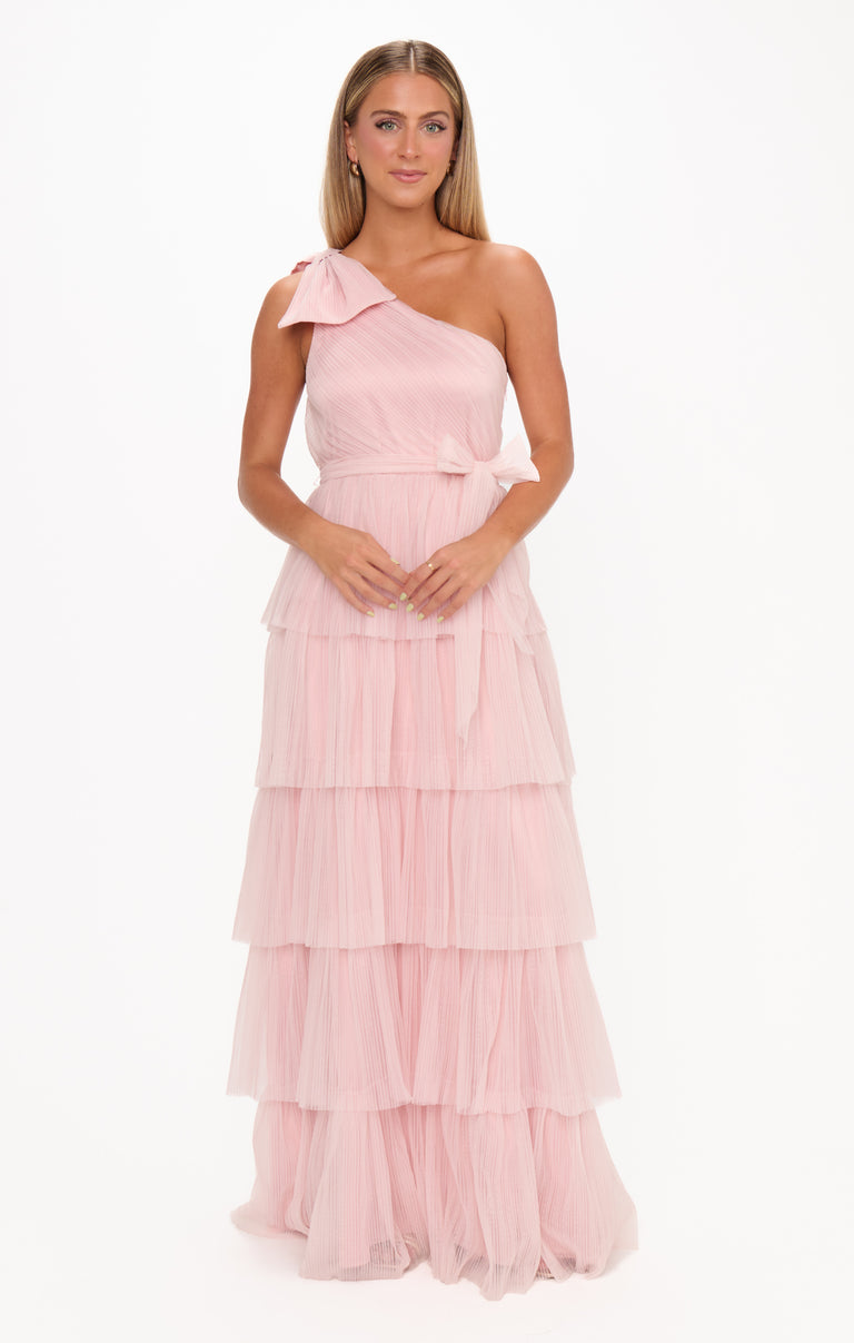 Cupcake Maxi Dress, in Dusty Blush Tulle, Size: Medium | Show Me Your Mumu