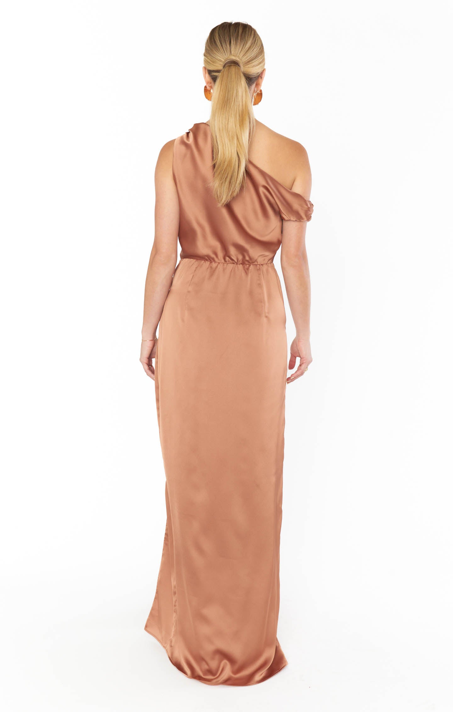 Jodie Dress, in Copper Luxe Satin, Size: Large | Show Me Your Mumu