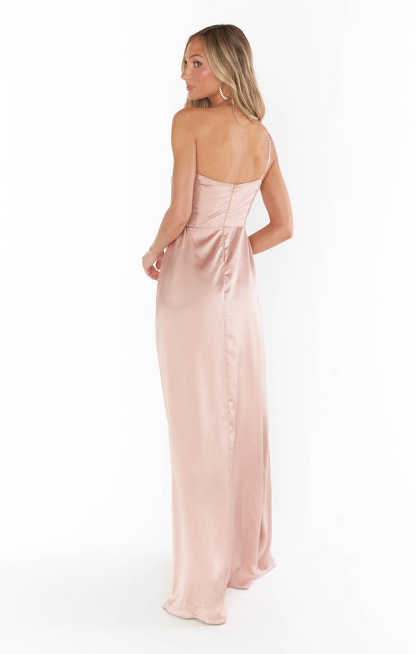 Shannon One Shoulder Dress ~ Rose Gold Luxe Satin – Show Me Your Mumu Shannon One Shoulder Dress ~ Rose Gold Luxe Satin – Show Me Your Mumu