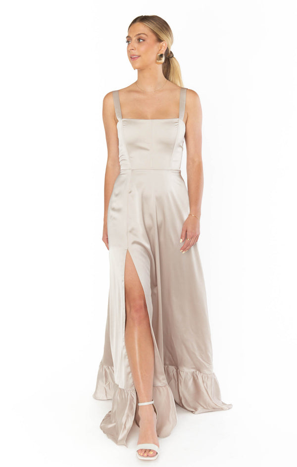 Clarissa Corset Dress ~ Show Me The Ring Luxe Satin – Show Me Your Mumu