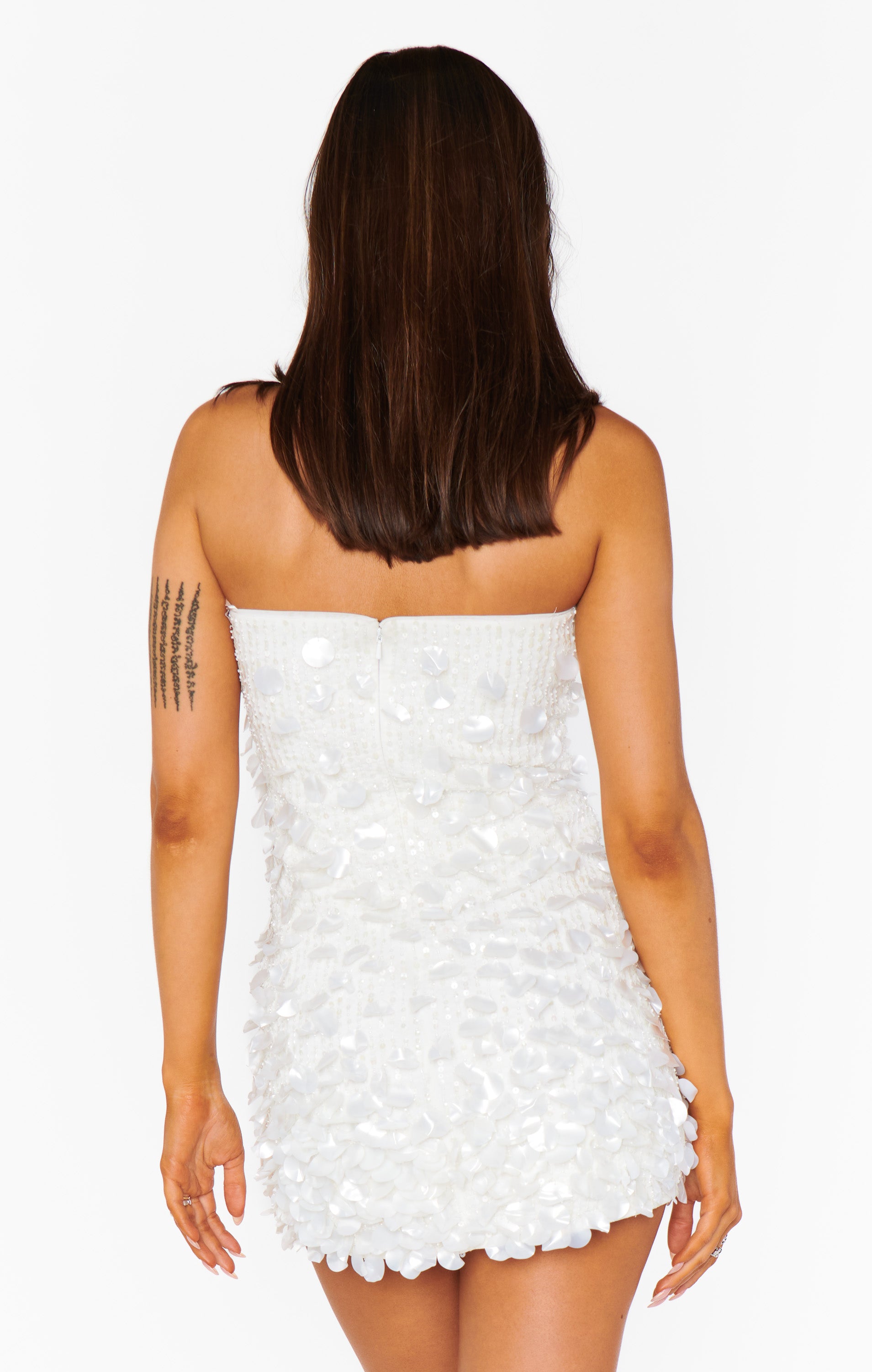 Savvy Tube Dress, in Shiny Shell Embellishment, Size: XL