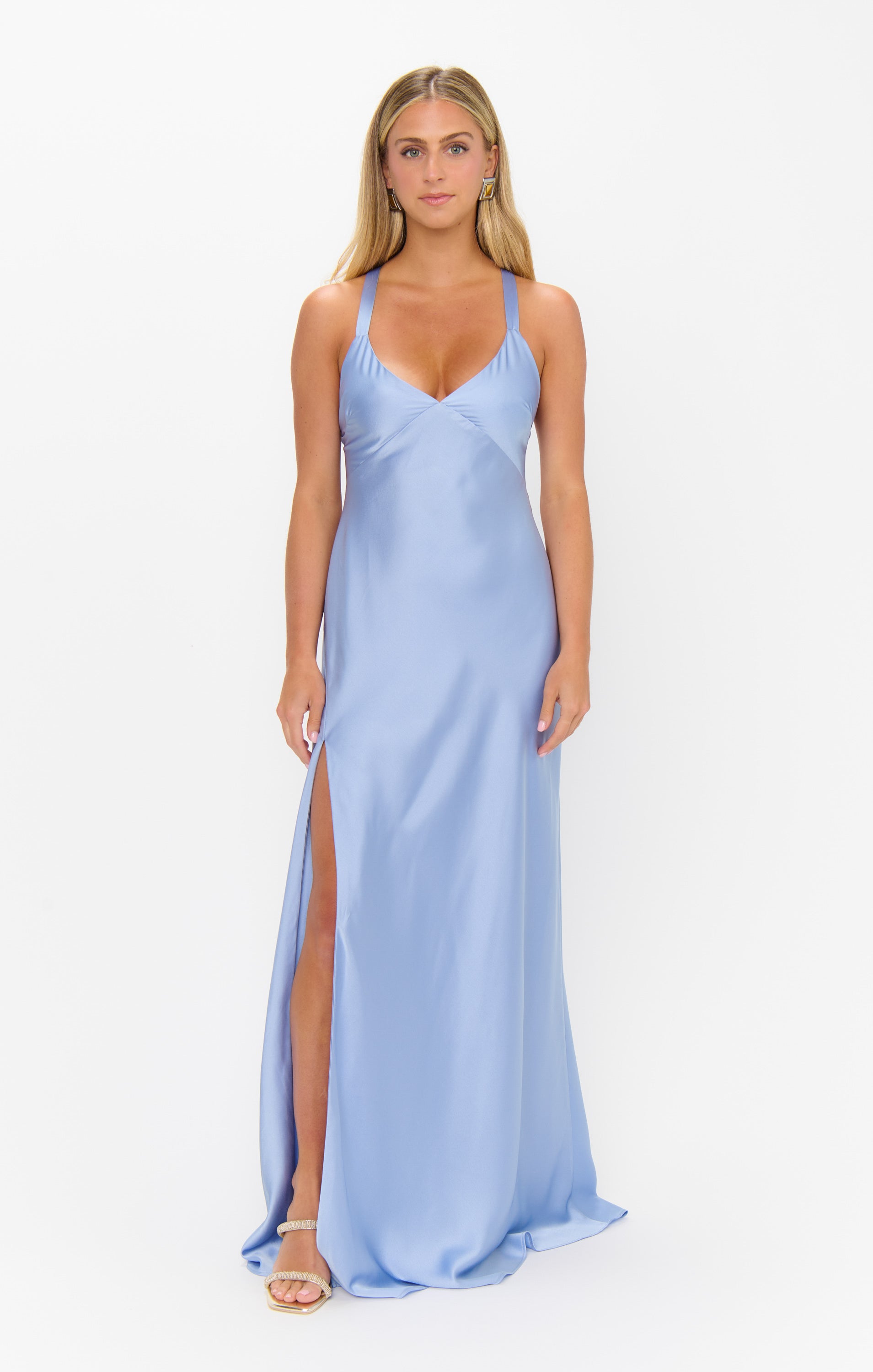 blue silk dress anyone but you Where to get Sydney Sweeney's blue dress in Anyone But You