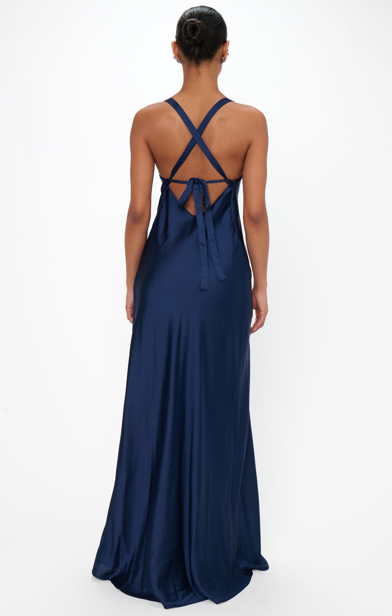 Anderson Maxi Dress, in Midnight Navy Luxe Satin, Size: Small | Show Me Your Mumu | Bridesmaid Dresses & Wedding Attendee Dress Anderson Maxi Dress, in Midnight Navy Luxe Satin, Size: Small | Show Me Your Mumu | Bridesmaid Dresses & Wedding Attendee Dress