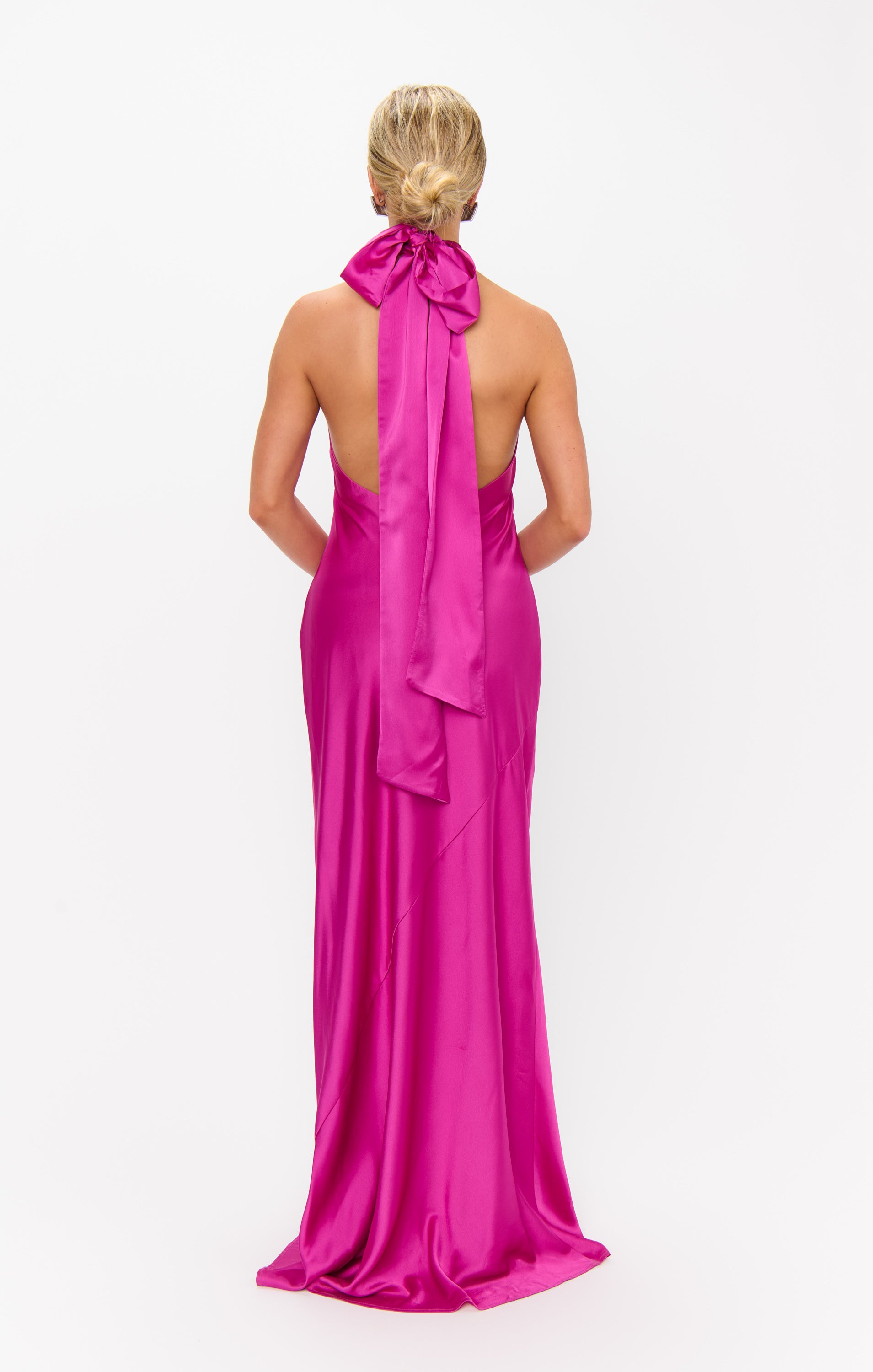 Lisa Maxi Dress, in Rich Magenta Luxe Satin, Size: Small | Show Me Your Mumu | Bridesmaid Dresses & Wedding Attendee Dress Lisa Maxi Dress, in Rich Magenta Luxe Satin, Size: Small | Show Me Your Mumu | Bridesmaid Dresses & Wedding Attendee Dress