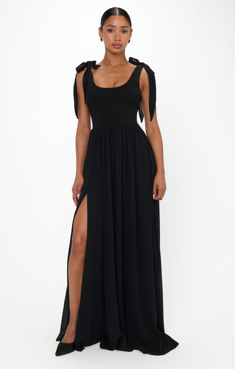 Harper Maxi Dress, in Black Chiffon | Show Me Your Mumu