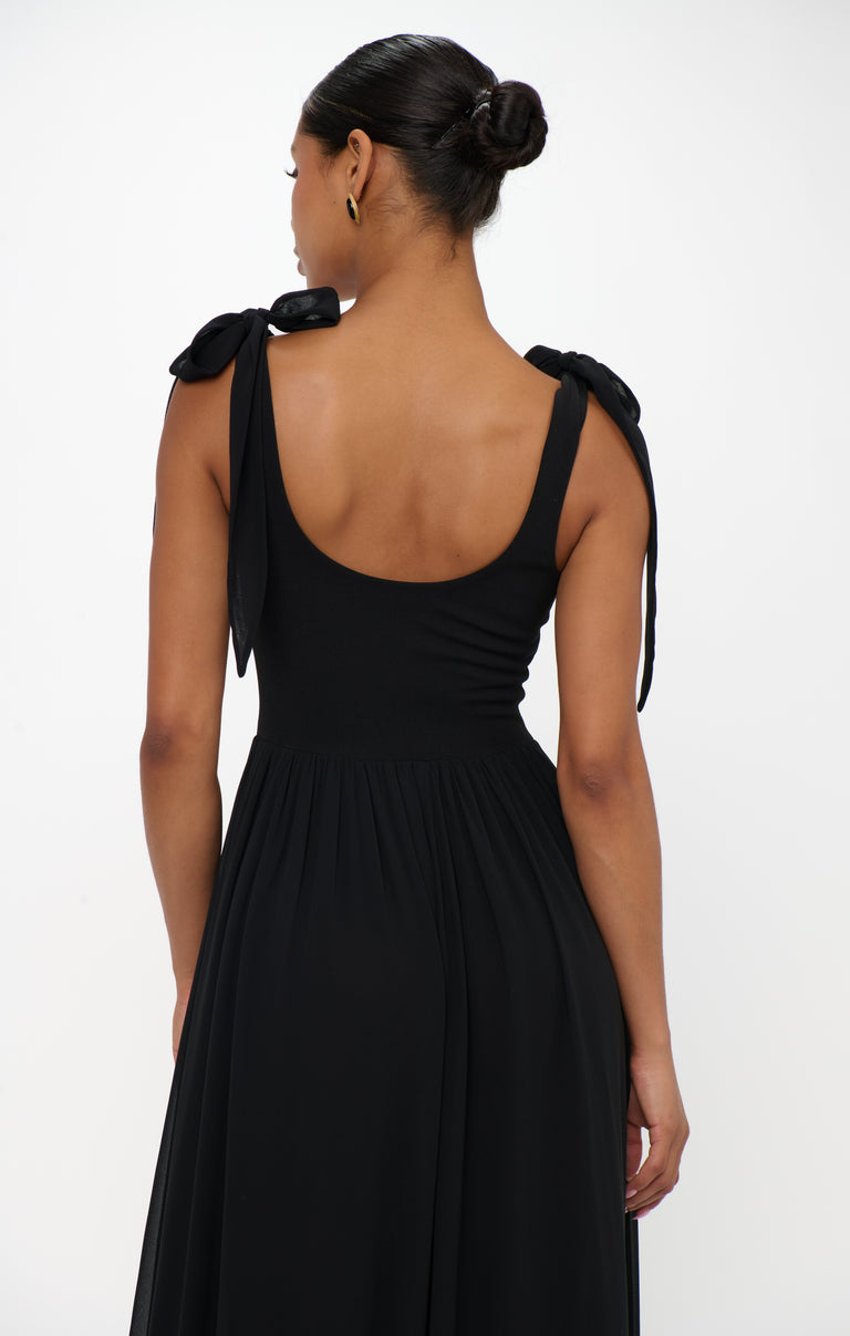Harper Maxi Dress, in Black Chiffon | Show Me Your Mumu