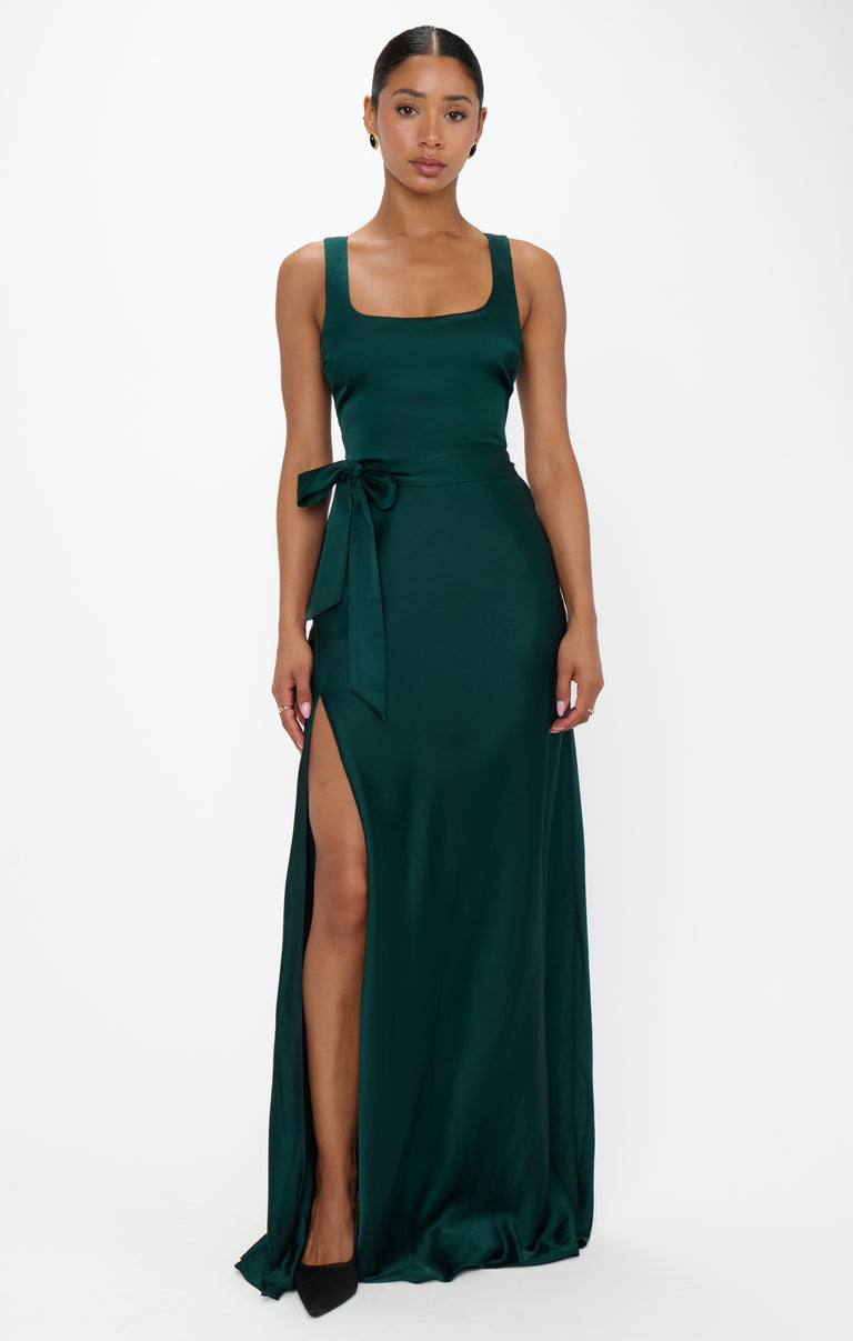 lana satin maxi dress Lana Maxi Dress, in Deep Emerald Luxe Satin | Show Me Your Mumu