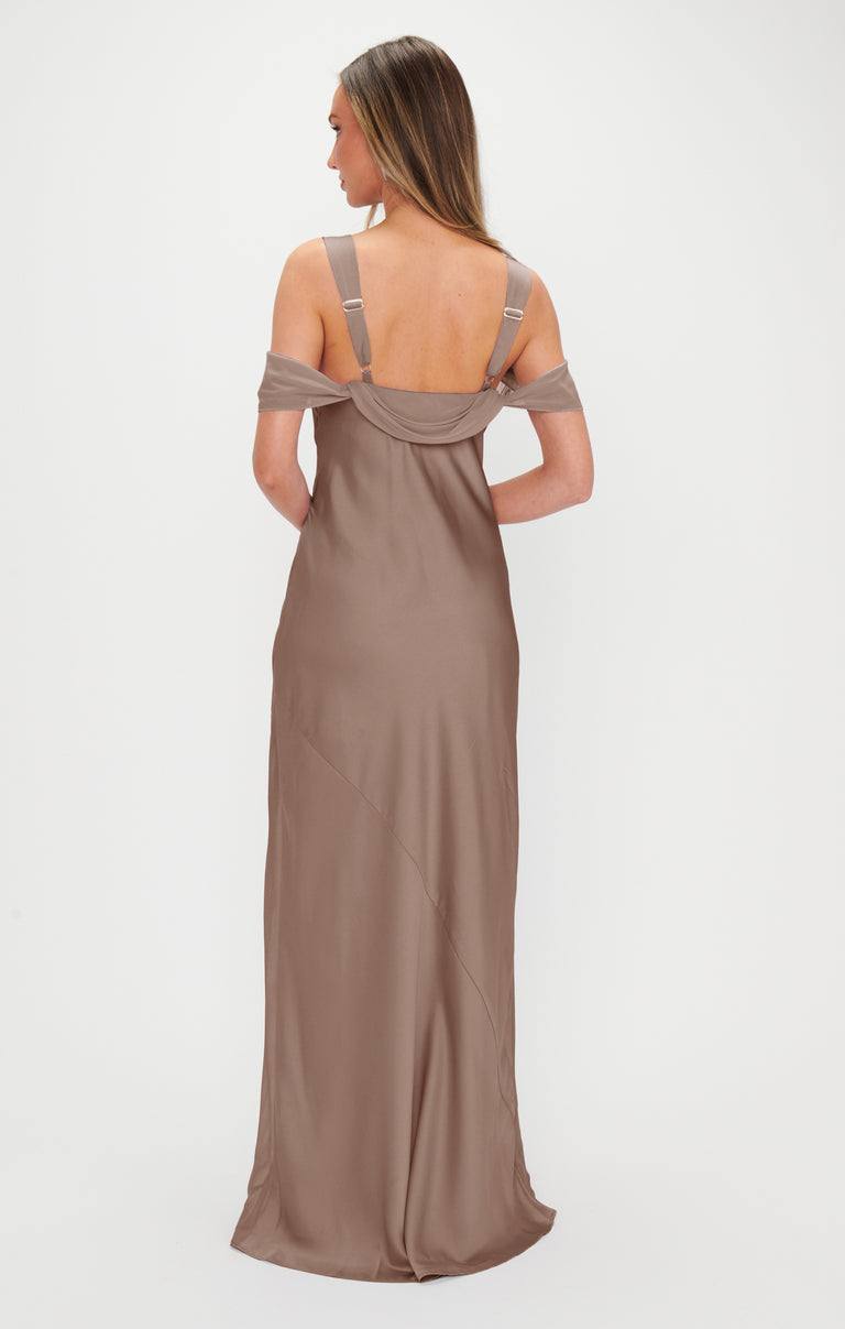bella desert maxi dress Dress, in Dune Luxe Satin, Size: XS | Show Me Your Mumu Sanya Ivory Block Set center back zip sizes Homecoming Dressessize 16 Color:AS PHOTO(BLUE)