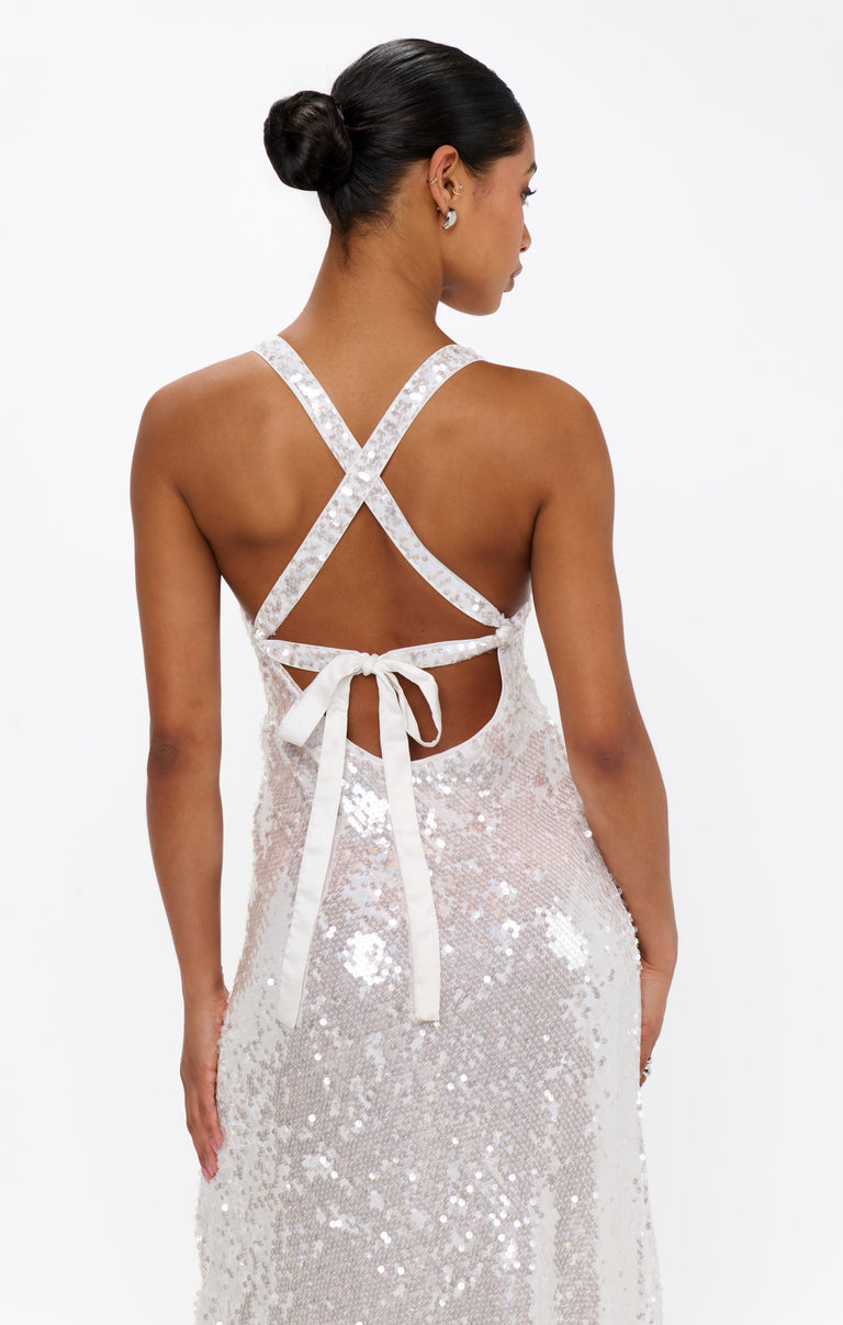 Anderson Maxi Dress ~ Ivory Shimmery Sequins