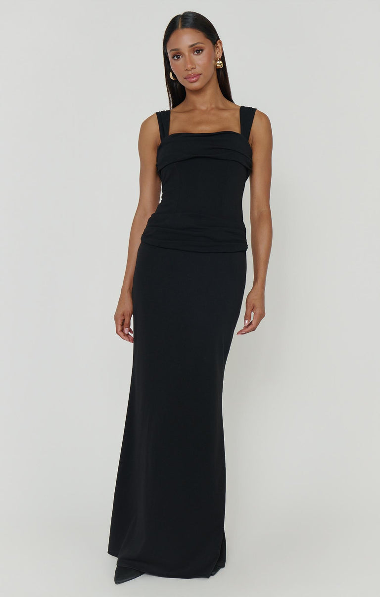 danielle maxi dress Danielle Maxi Dress, in Black Stretch, Size: XS | Show Me Your Mumu