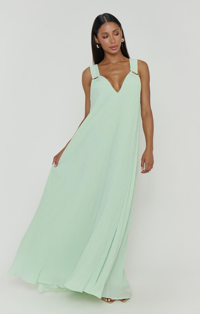 Heidi Maxi Dress, in Pistachio Pleated Chiffon, Size: XL | Show Me Your Mumu | Bridesmaid Dresses & Wedding Attendee Dress Heidi Maxi Dress, in Pistachio Pleated Chiffon, Size: XL | Show Me Your Mumu | Bridesmaid Dresses & Wedding Attendee Dress