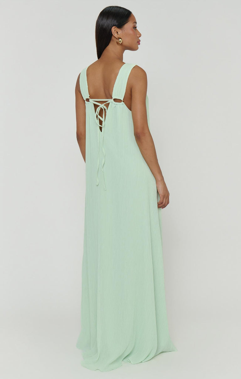 green emerald velvet dress Heidi Maxi Dress ~ Pistachio Pleated Chiffon – Show Me Your Mumu