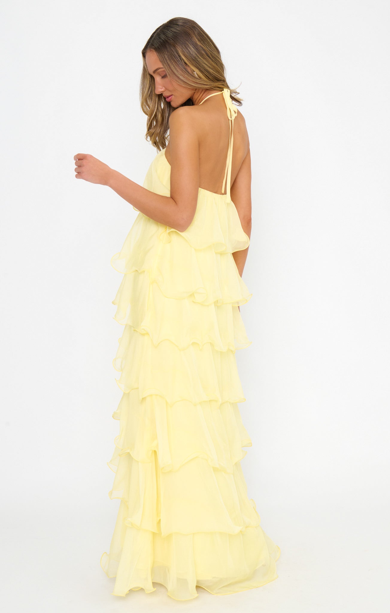 Kelsey Maxi Dress, in Pale Yellow Chiffon | Show Me Your Mumu Kelsey Maxi Dress, in Pale Yellow Chiffon | Show Me Your Mumu