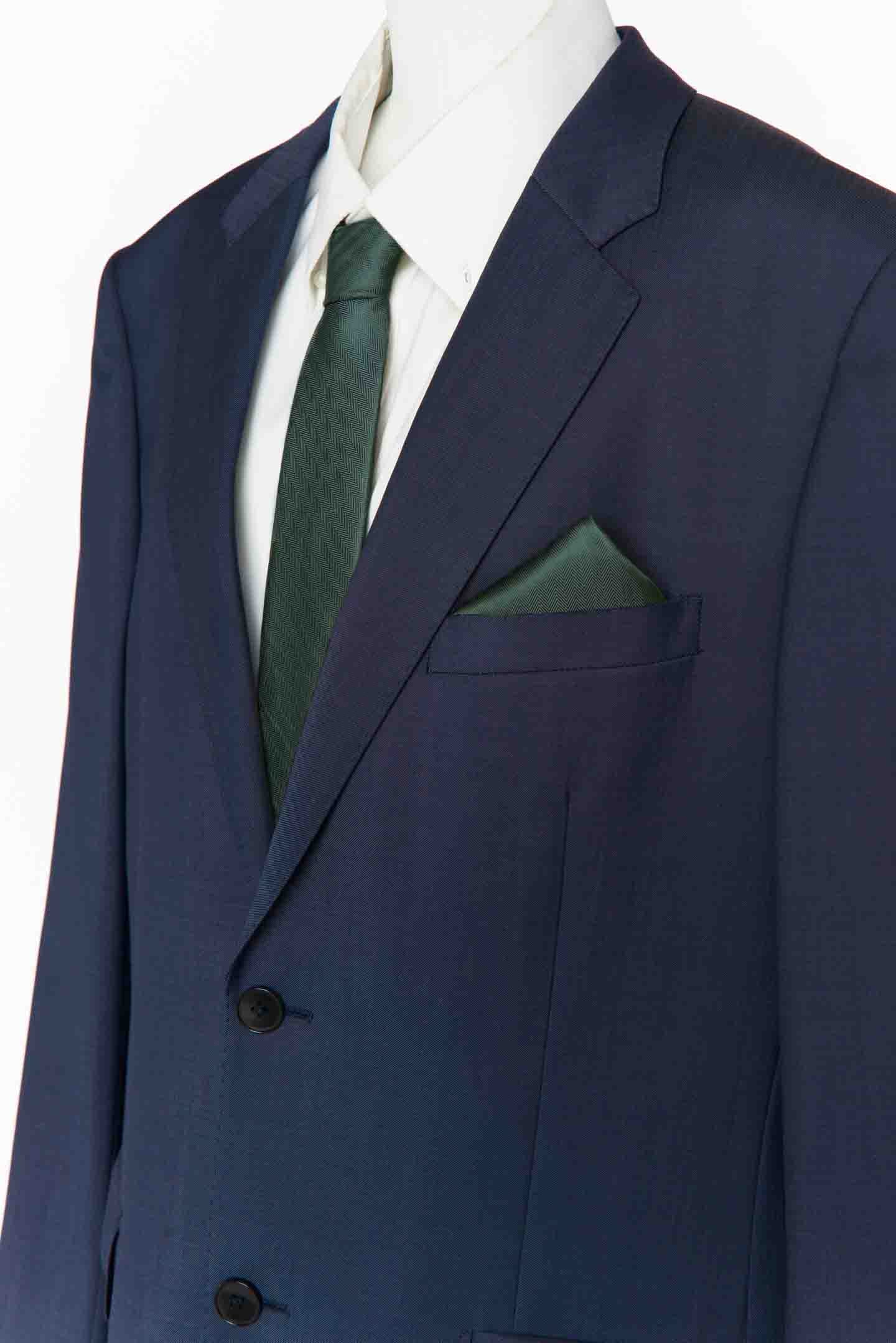 Sam Pocket Square, in Emerald Green Solid
