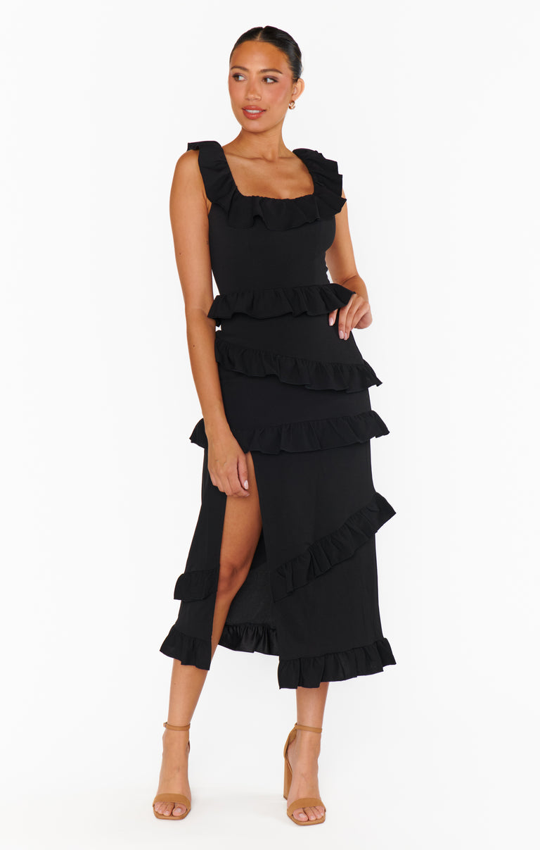 Greta Dress ~ Black Stretch XXL