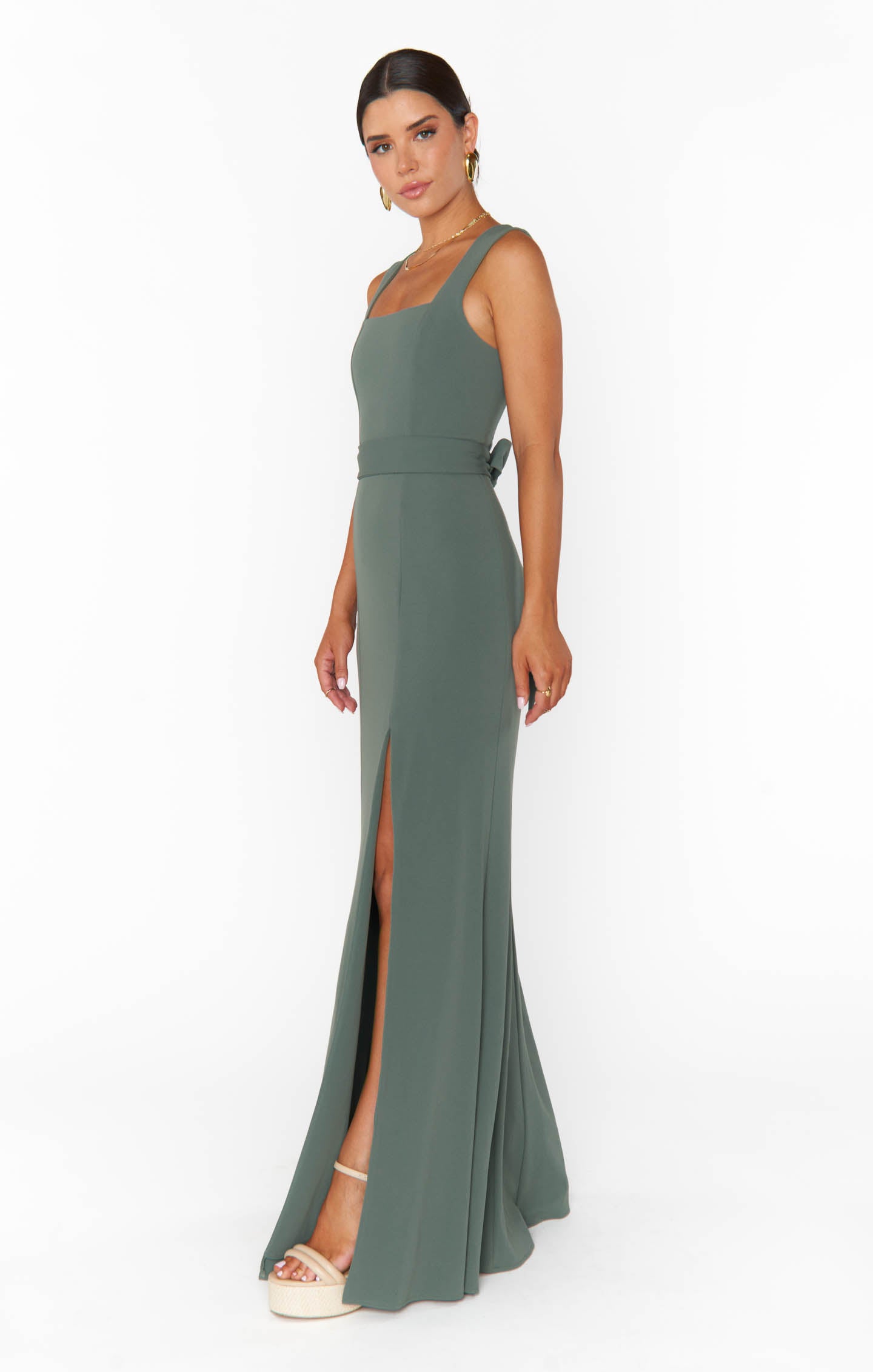 Paris Gown, in Deep Sage Stretch | Show Me Your Mumu | Bridesmaid Dresses & Wedding Attendee Dress Paris Gown, in Deep Sage Stretch | Show Me Your Mumu | Bridesmaid Dresses & Wedding Attendee Dress