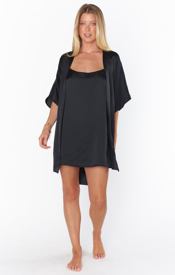 First Look Robe ~ Black Luxe Satin – Show Me Your Mumu