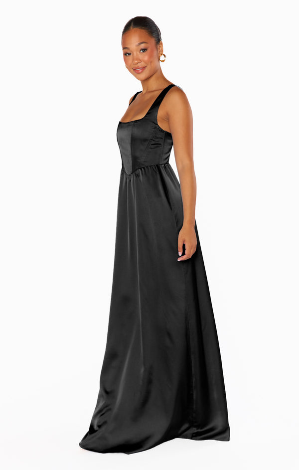 NINA MAXI DRESS - BLACK main image 0