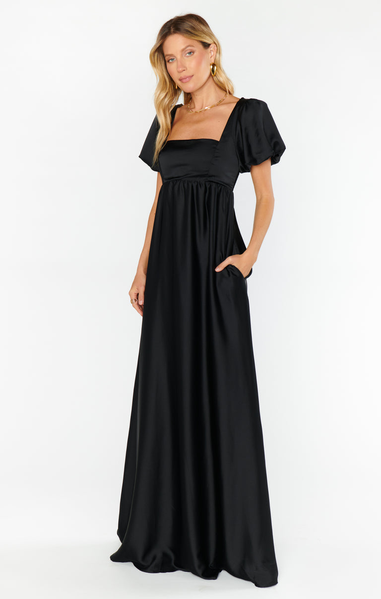 white christmas dresses Dani Gown in Black – A-Line Tulle Lace Formal Dress main image 0