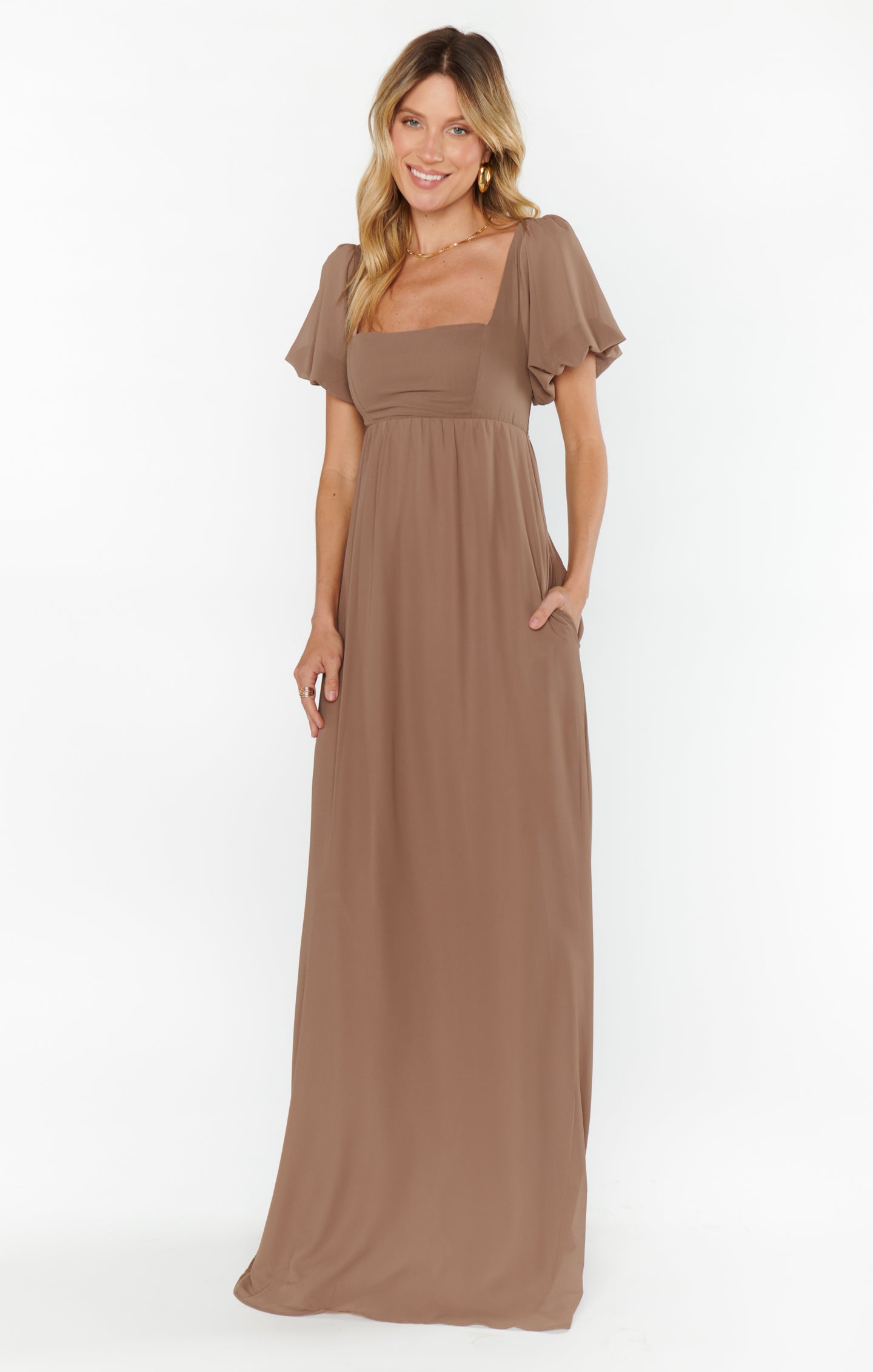 Nora Maxi Dress ~ Dune Chiffon – Show Me Your Mumu