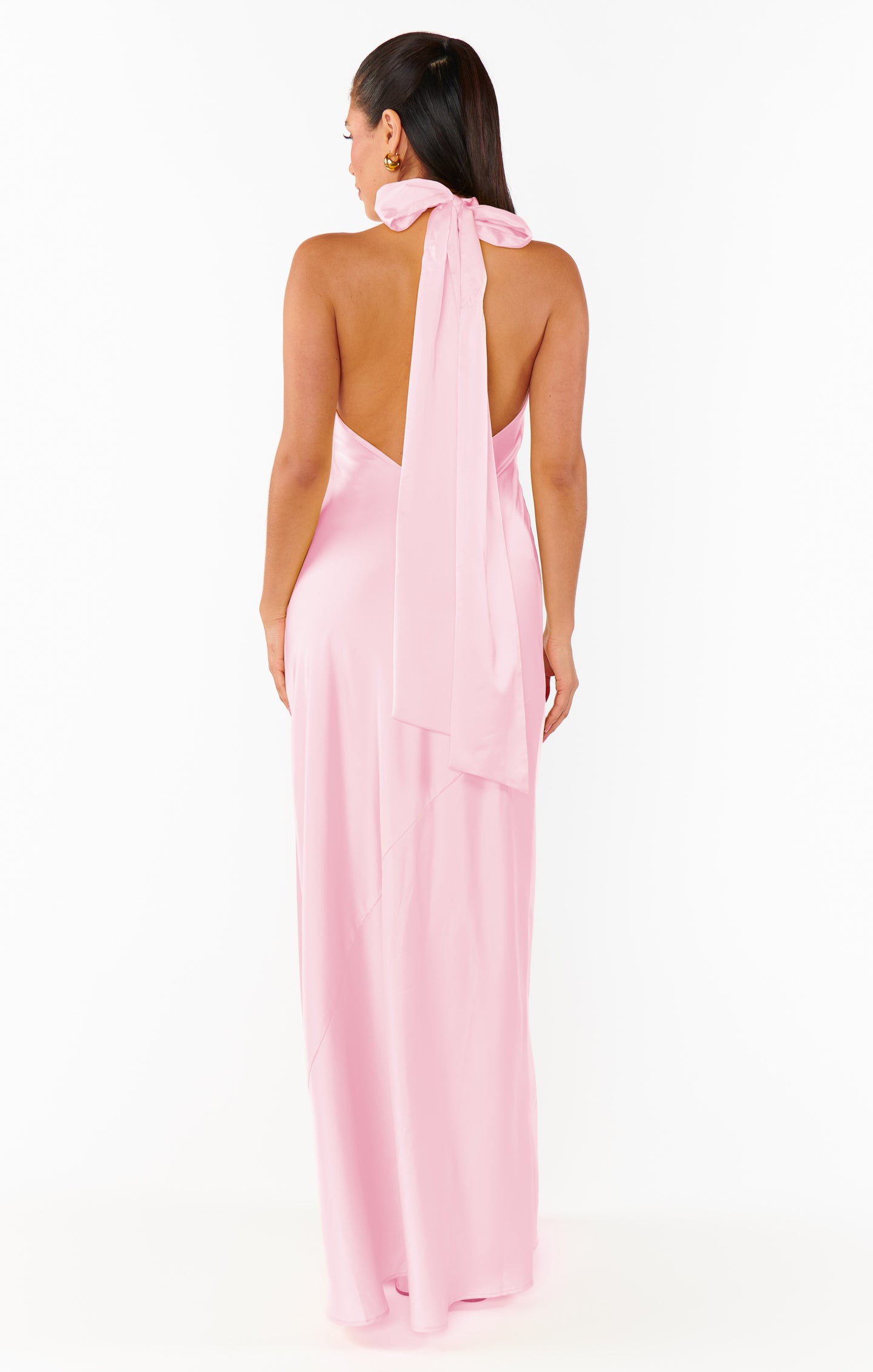 【mumu tam】 Lisa Maxi Dress ~ Light Pink Luxe Satin – Show Me Your Mumu