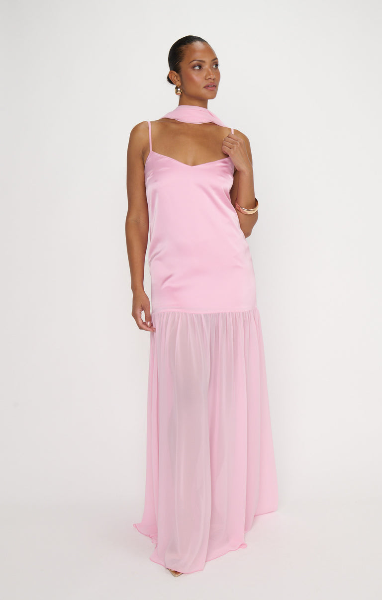 show me your mumu dalia maxi dress Dalia Maxi Dress, in Light Pink Luxe Satin, Size: XL | Show Me Your Mumu