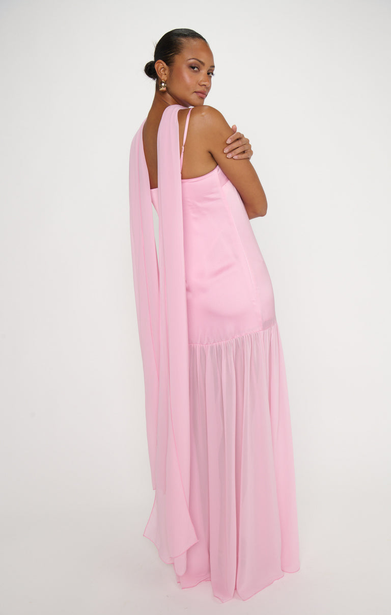 Dalia Maxi Dress, in Light Pink Luxe Satin, Size: XL | Show Me Your Mumu | Bridesmaid Dresses & Wedding Attendee Dress Dalia Maxi Dress, in Light Pink Luxe Satin, Size: XL | Show Me Your Mumu | Bridesmaid Dresses & Wedding Attendee Dress