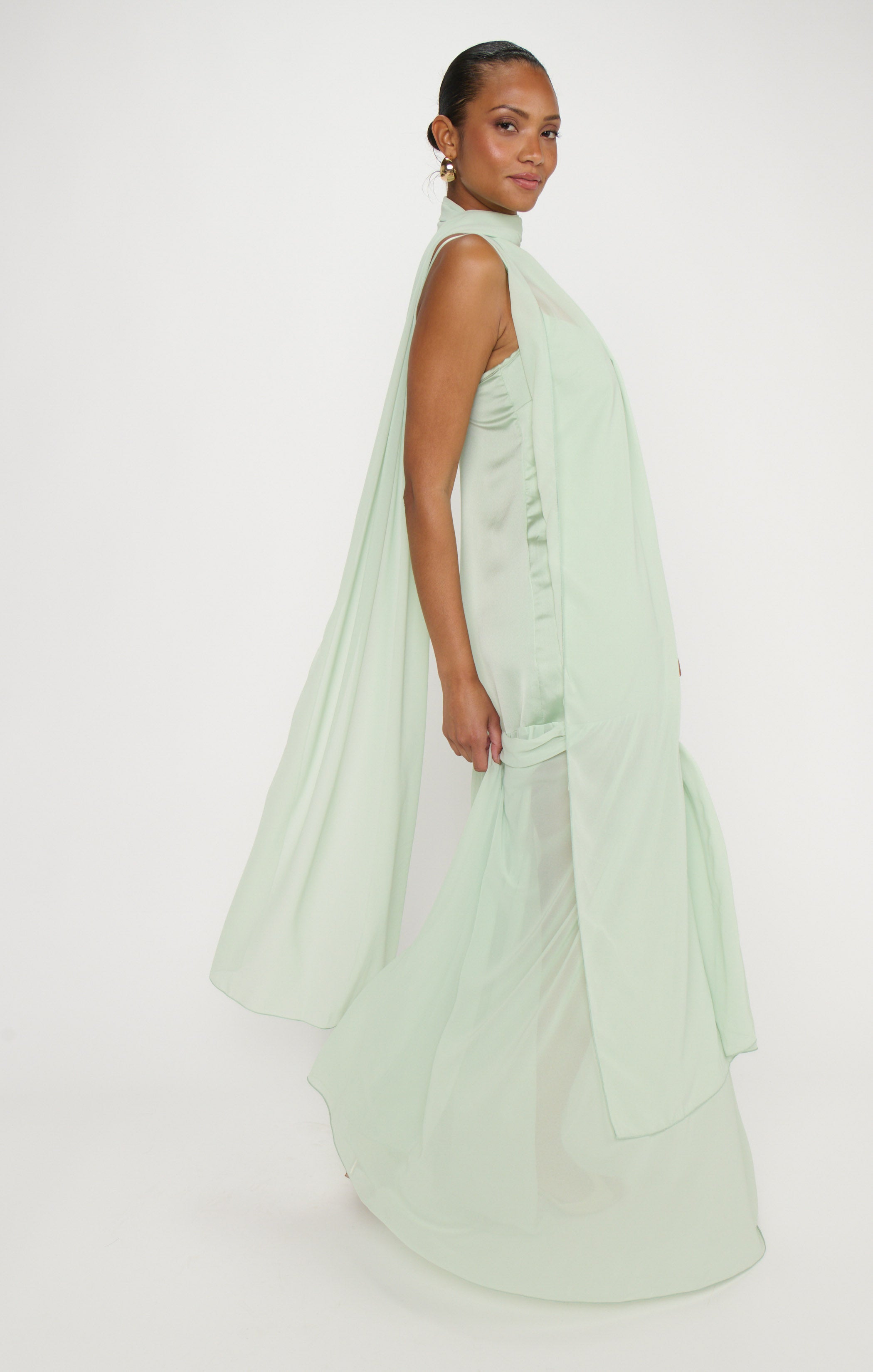 show me your mumu dalia maxi dress Dalia Maxi Dress, in Pistachio Luxe Satin, Size: Small | Show Me Your Mumu