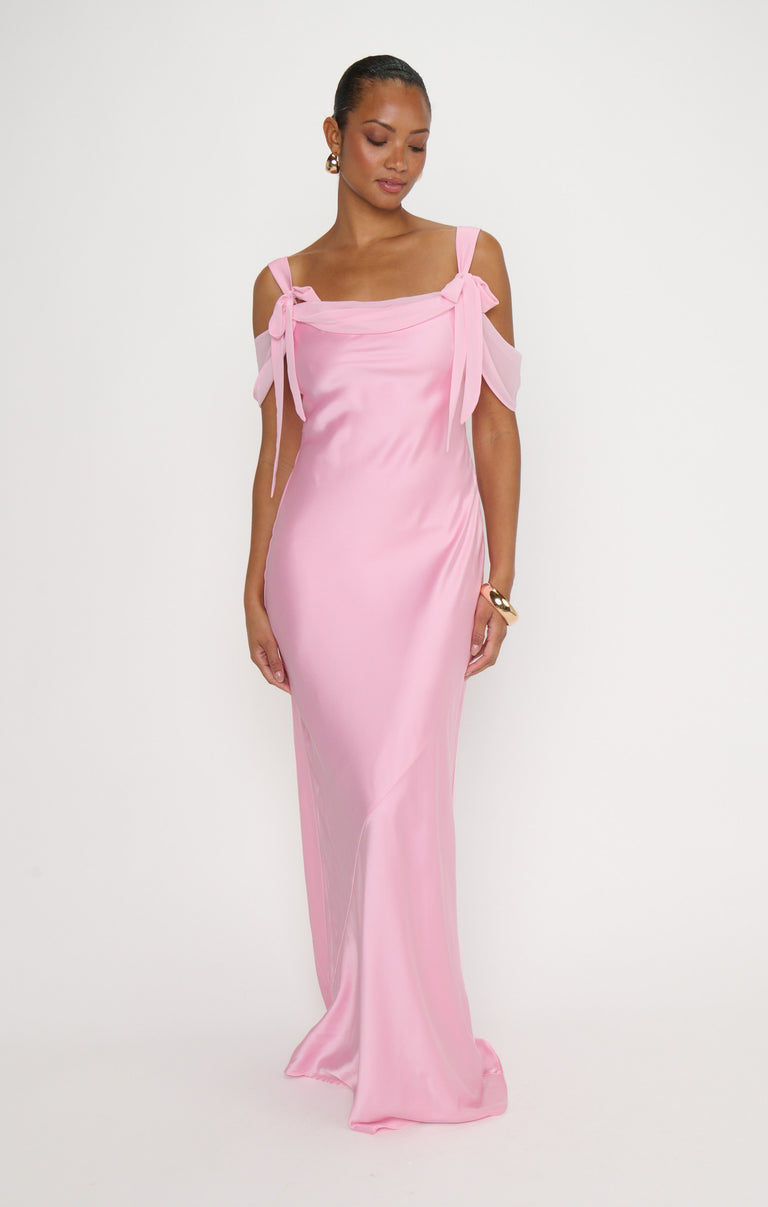 Bella Maxi Dress, in Light Pink Luxe Satin, Size: Small | Show Me Your Mumu | Bridesmaid Dresses & Wedding Attendee Dress Bella Maxi Dress, in Light Pink Luxe Satin, Size: Small | Show Me Your Mumu | Bridesmaid Dresses & Wedding Attendee Dress