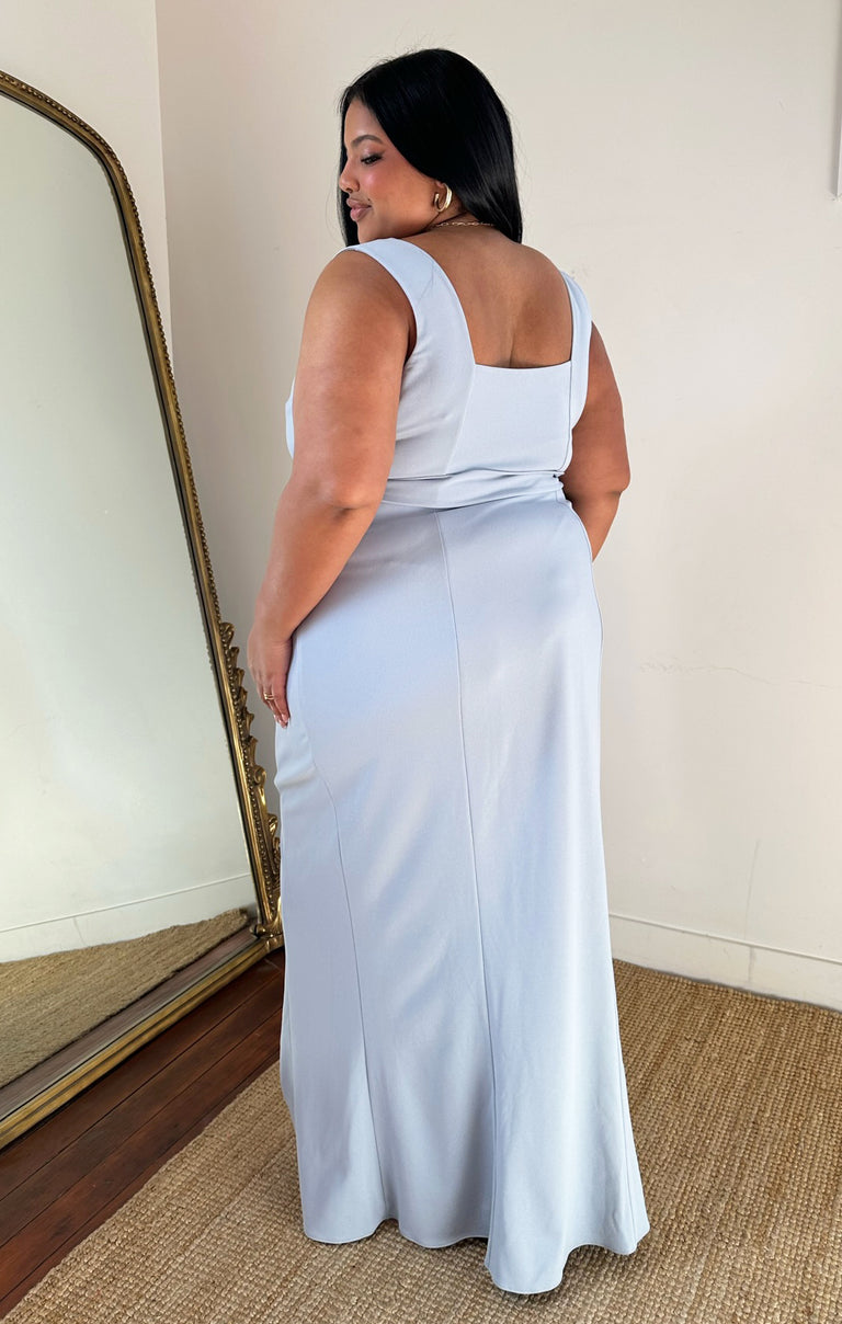 Paris Gown ~ Steel Blue Stretch Paris Gown ~ Steel Blue Stretch