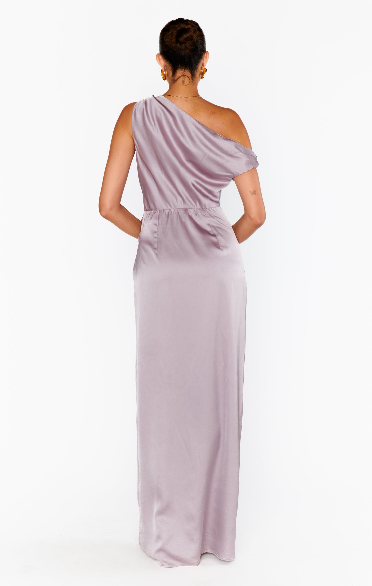 Jodie Dress, in Dusty Purple Luxe Satin, Size: 2XL | Show Me Your Mumu
