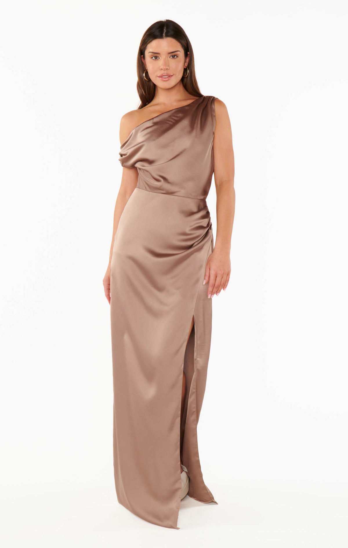 dune bridesmaid dresses Jodie Dress, in Luxe Satin, Size: Large | Show Me Your Mumu neckline silhouette with open 2026/8/3 Andrea & Leo A1239 Size:Small 2/4)