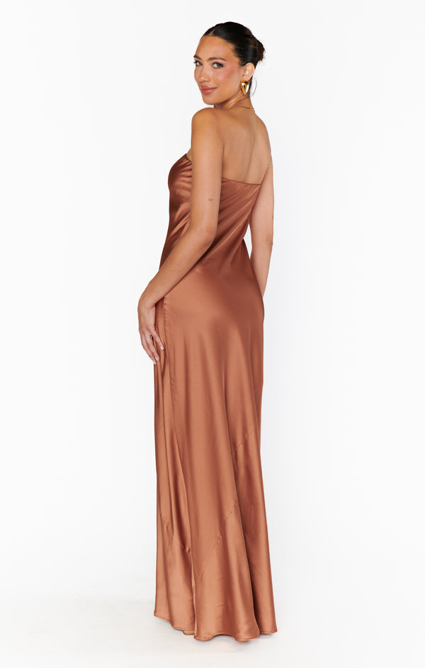 Satin Tube Maxi Dress main image 1