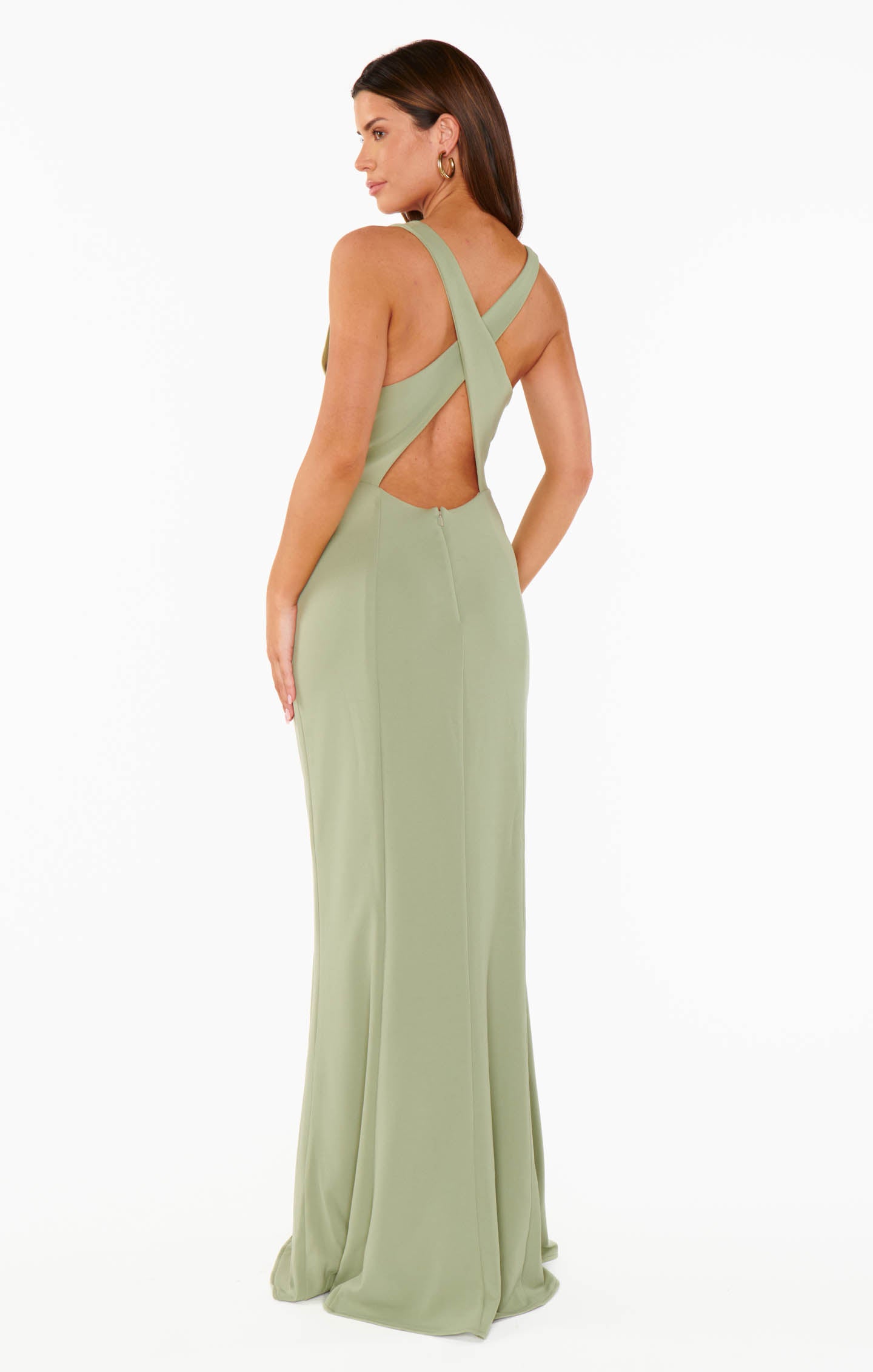 Rachel Maxi Dress, in Moss Green Stretch, Size: 2XL | Show Me Your Mumu