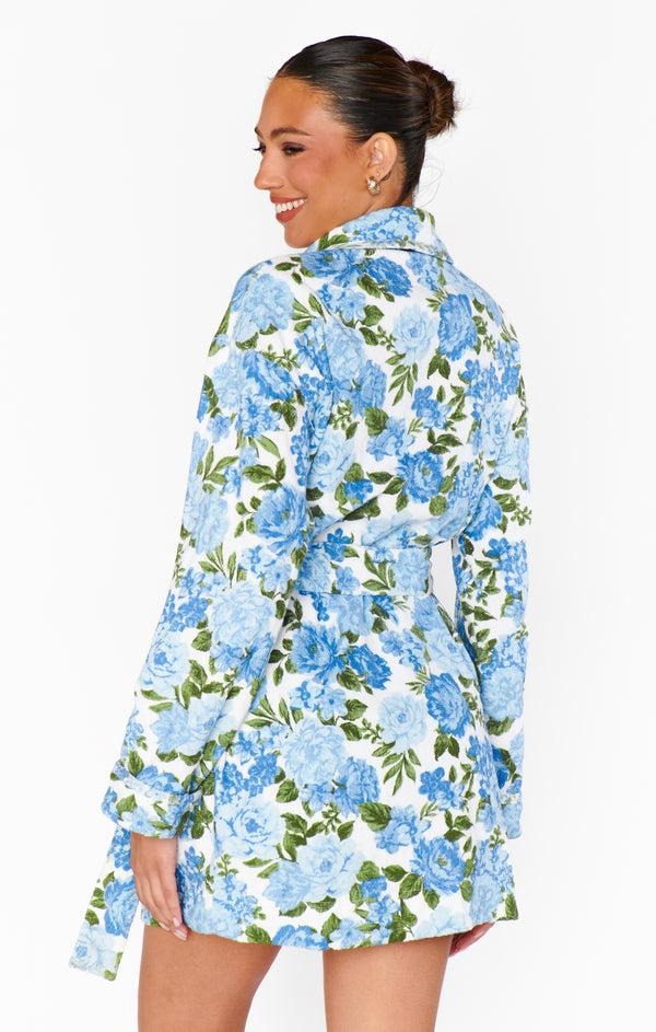Freshen Up Robe ~ Cottage Floral Blue Terry – Show Me Your Mumu