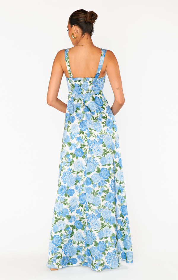 Nina Maxi Dress ~ Cottage Floral Blue – Show Me Your Mumu