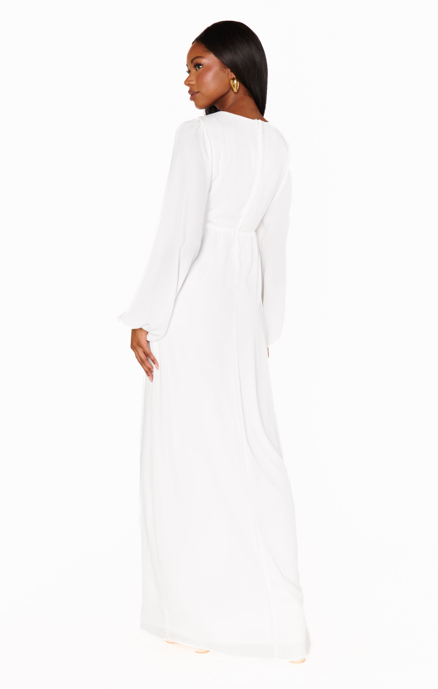 Rosetta Maxi Dress, in White Silky Crepe, Size: Small | Show Me Your Mumu Rosetta Maxi Dress, in White Silky Crepe, Size: Small | Show Me Your Mumu
