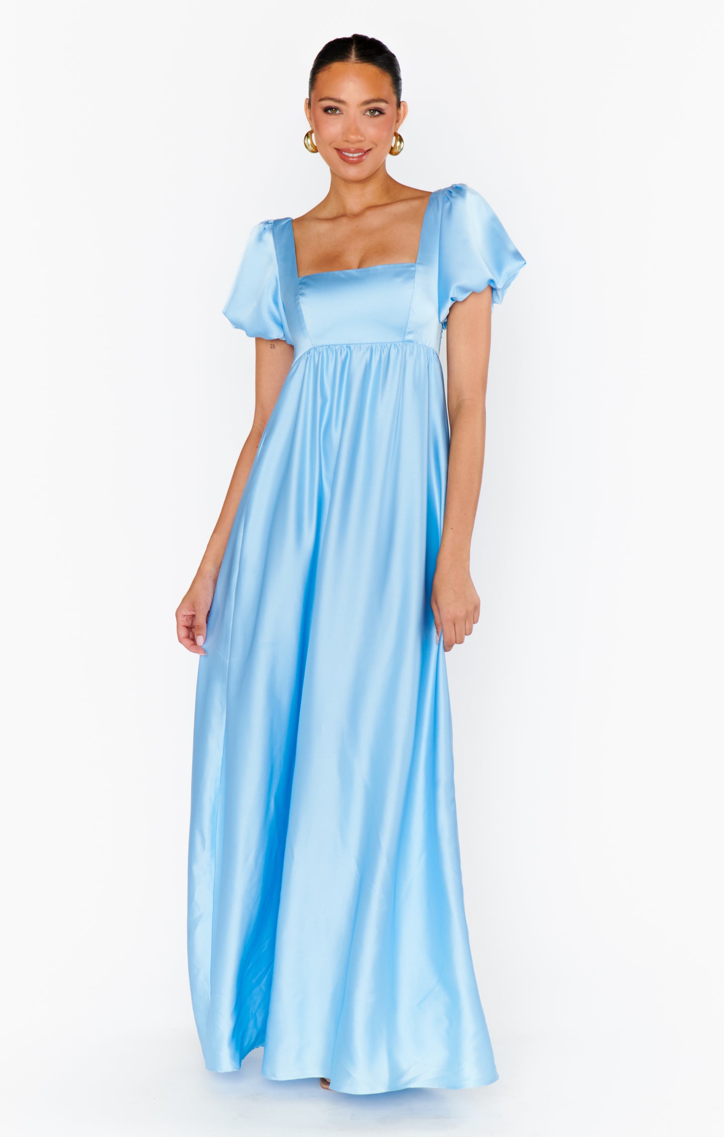 Nora Maxi Dress, in Baby Blue Luxe Satin, Size: 2X | Show Me Your Mumu | Bridesmaid Dresses & Wedding Attendee Dress Nora Maxi Dress, in Baby Blue Luxe Satin, Size: 2X | Show Me Your Mumu | Bridesmaid Dresses & Wedding Attendee Dress