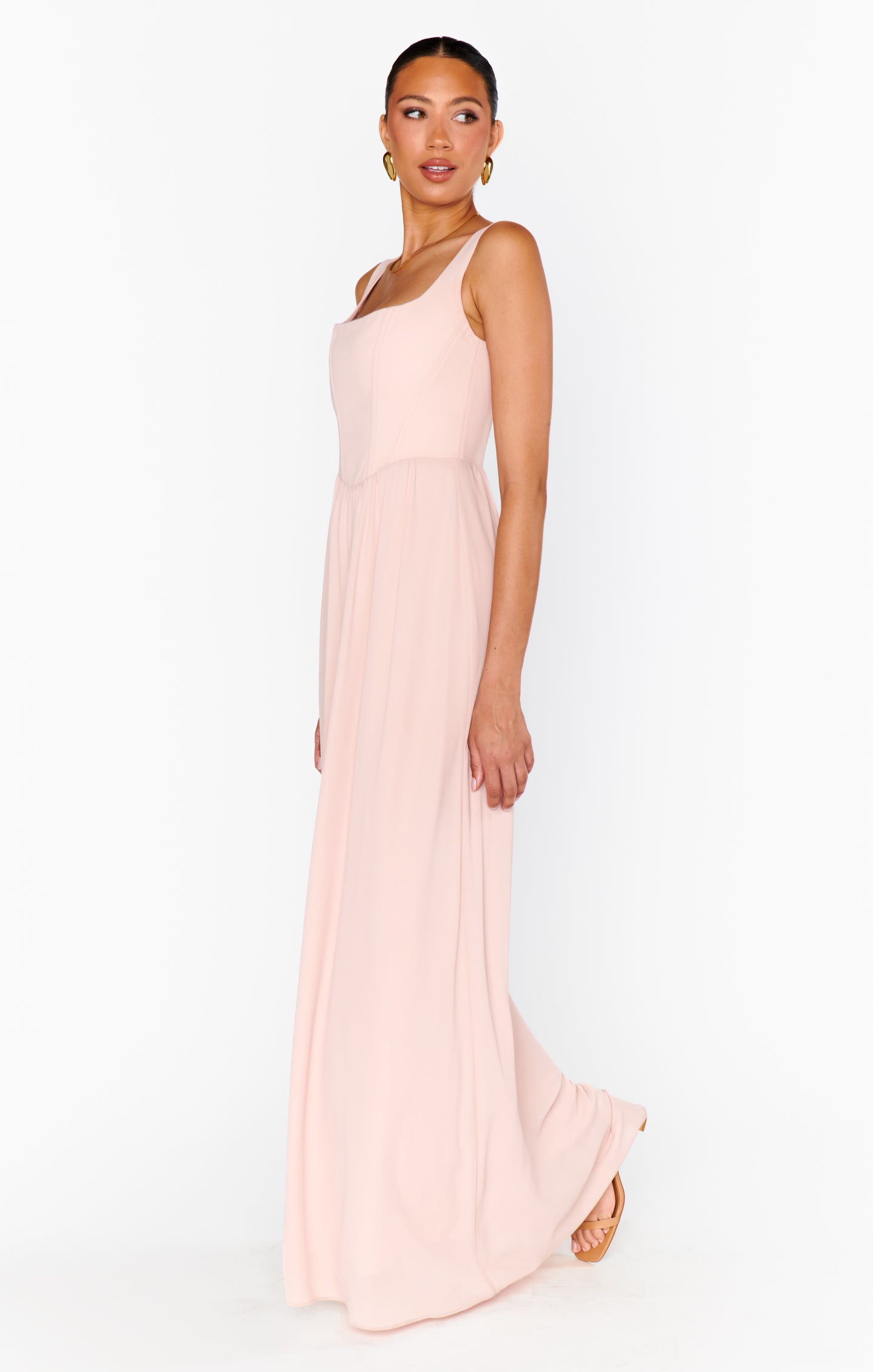 Show Me Your Mumu Faith Maxi Dress in Dusty Blush Crisp Size S shops