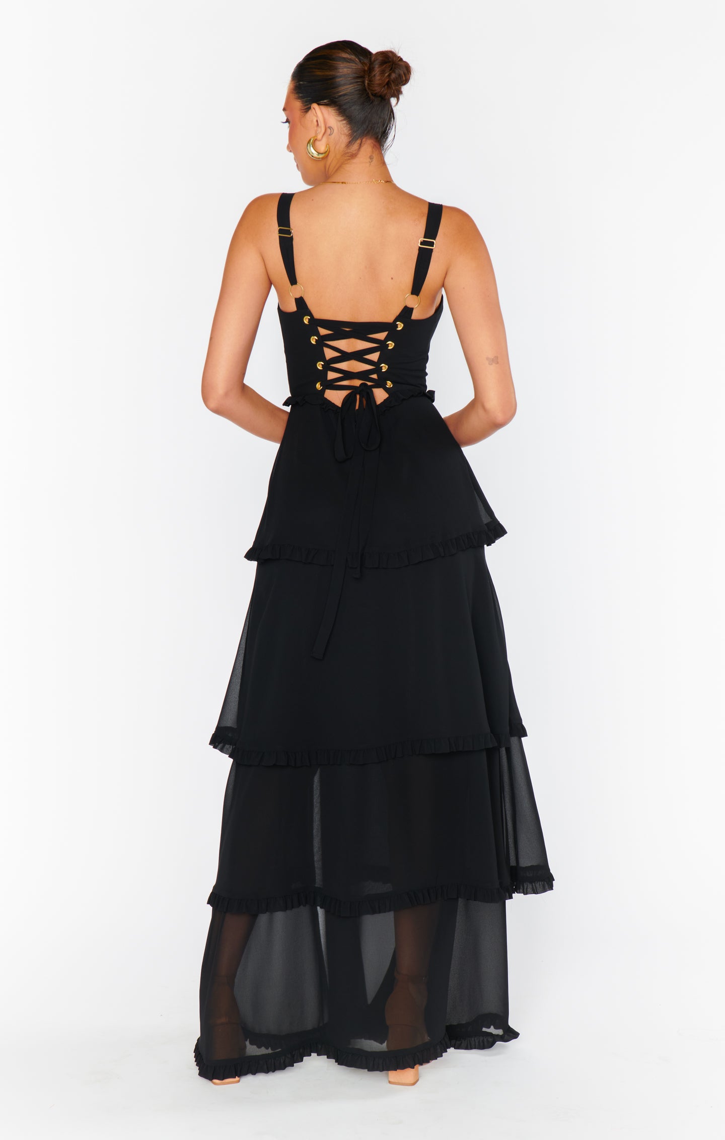 blue dress for baby girl Lady Corset Dress, in Black Chiffon | Show Me Your Mumu