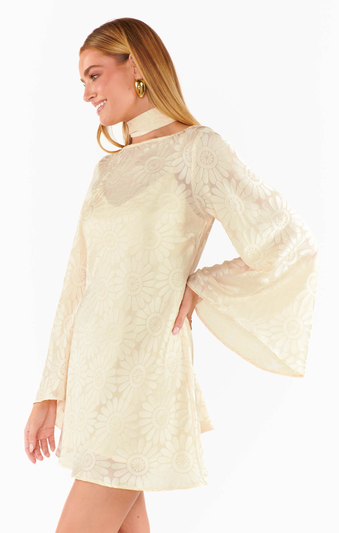 Sarah Mini Dress ~ Cream Daisy Burnout – Show Me Your Mumu