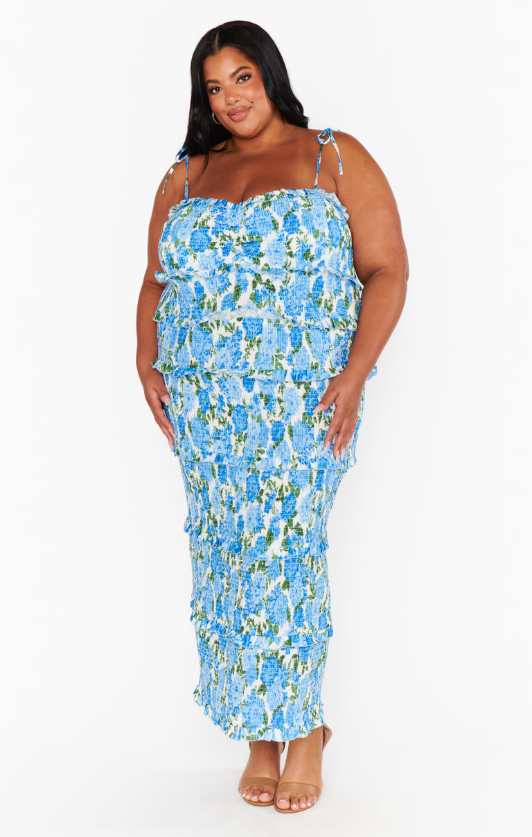 show me your mumu blue floral dress Stella Smocked Dress ~ Cottage Floral Blue  Show Me Your Mumu