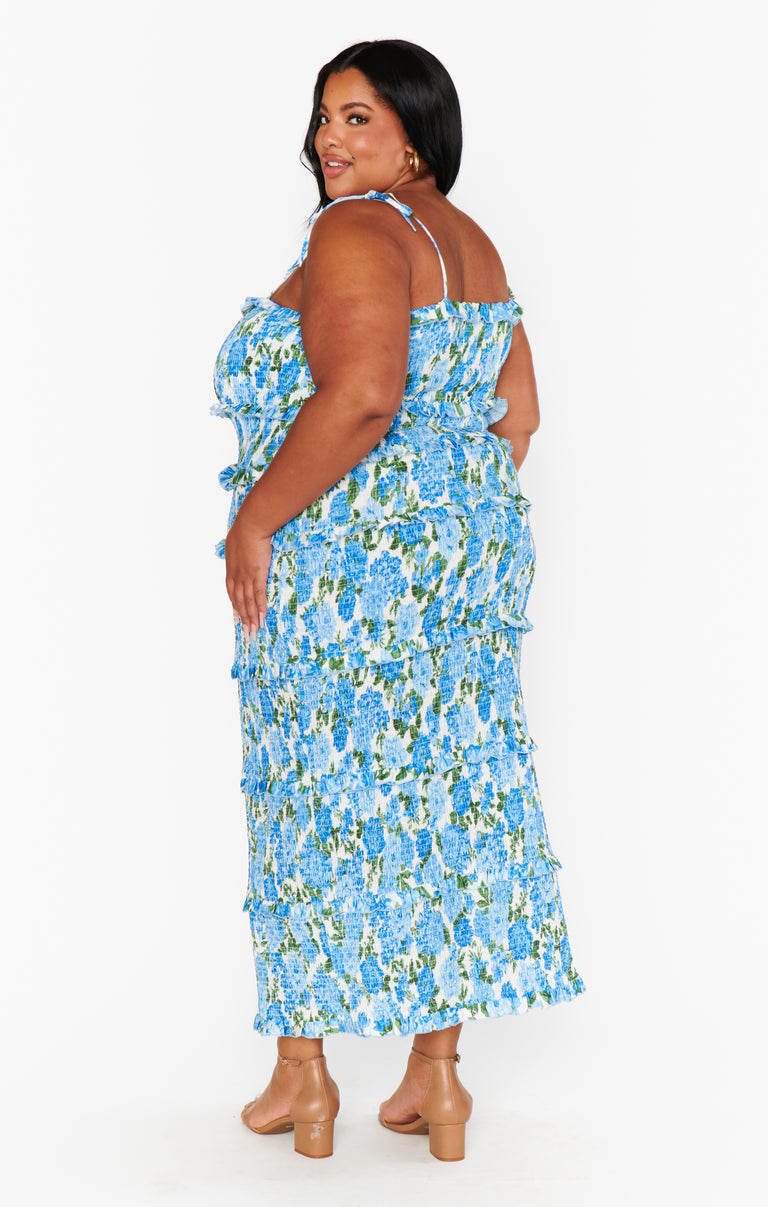 Stella Smocked Dress ~ Cottage Floral Blue – Show Me Your Mumu